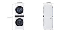 LG WashTower™ غسالة تعبئة أمامية 21 كغ غسيل / 16 كغ تجفيف - أبيض، WT2116WRK