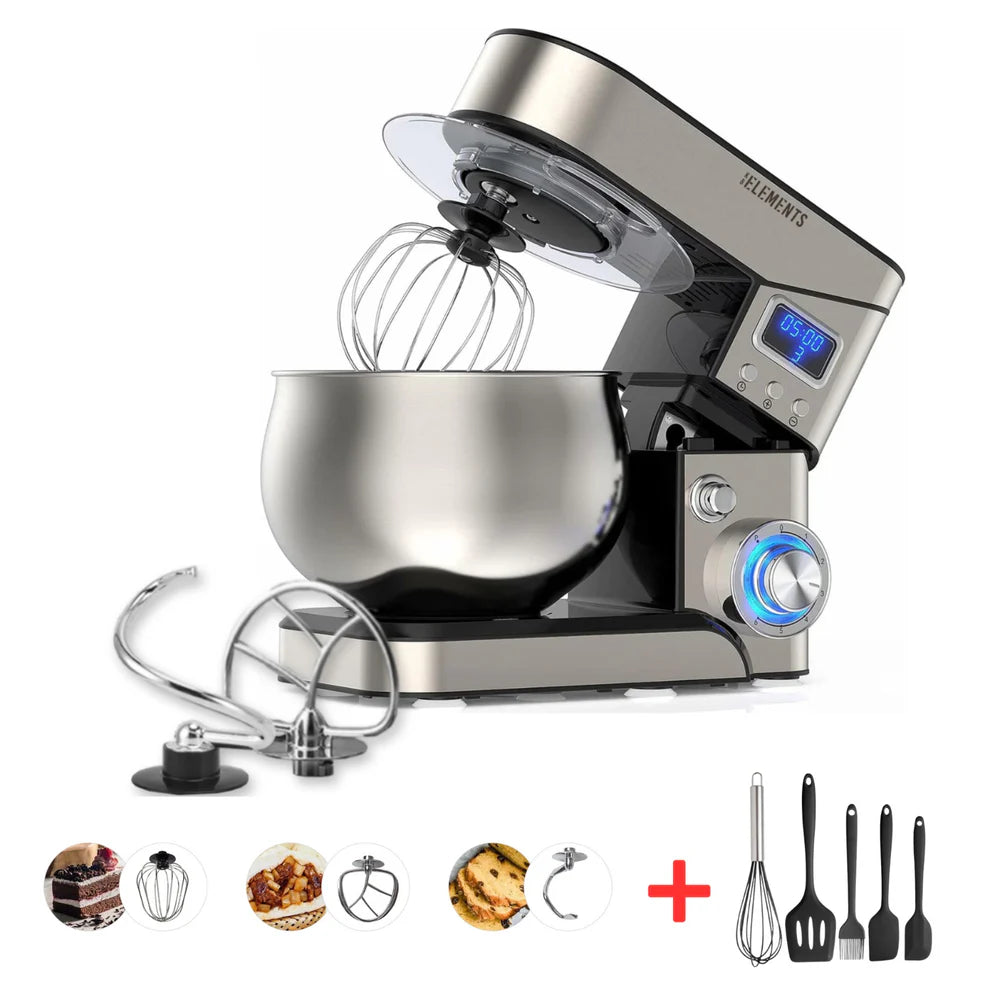 KB ELEMENTS 5L Stainless Steel Stand Mixer – Digital Control, Planetary Mixing (ELK05LM)