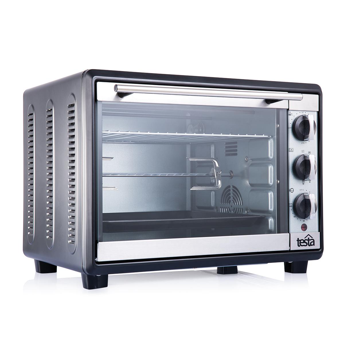 فرن كهربائي 1500 واط 35 لتر - مزود بتقنية الحمل الحراري وشواية دوارة