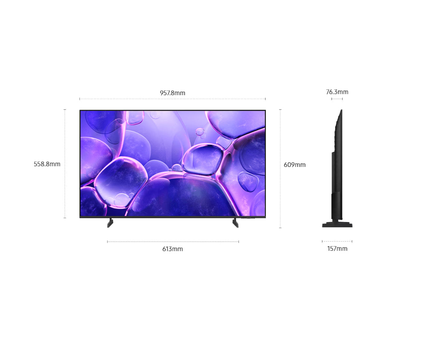 Samsung LED TV 43" Crystal UHD 4K Smart TV – HDR, OTS Lite, Tizen OS, Gaming Hub, UA43U8000FUXTW