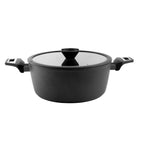 Sogo High Casserole With Glass Lid | Forged Aluminum Gold Series 28cm×12cm | SS-23195