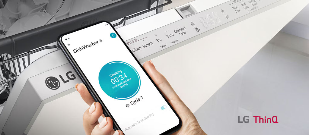 غسالة صحون مدمجة من إل جي مع تقنية QuadWash™ بالبخار – 14 إعدادًا للمكان، رمادي داكن، DBC425TS