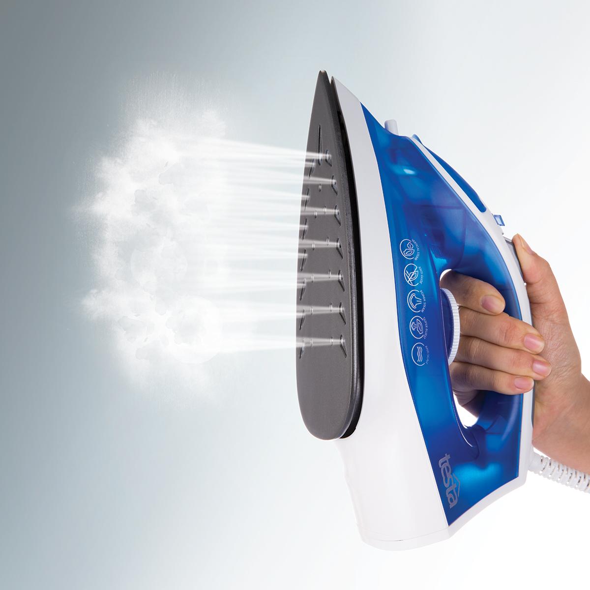 Steam Iron 1600W - Non-Stick Soleplate, Vertical Steam, Anti-Calc