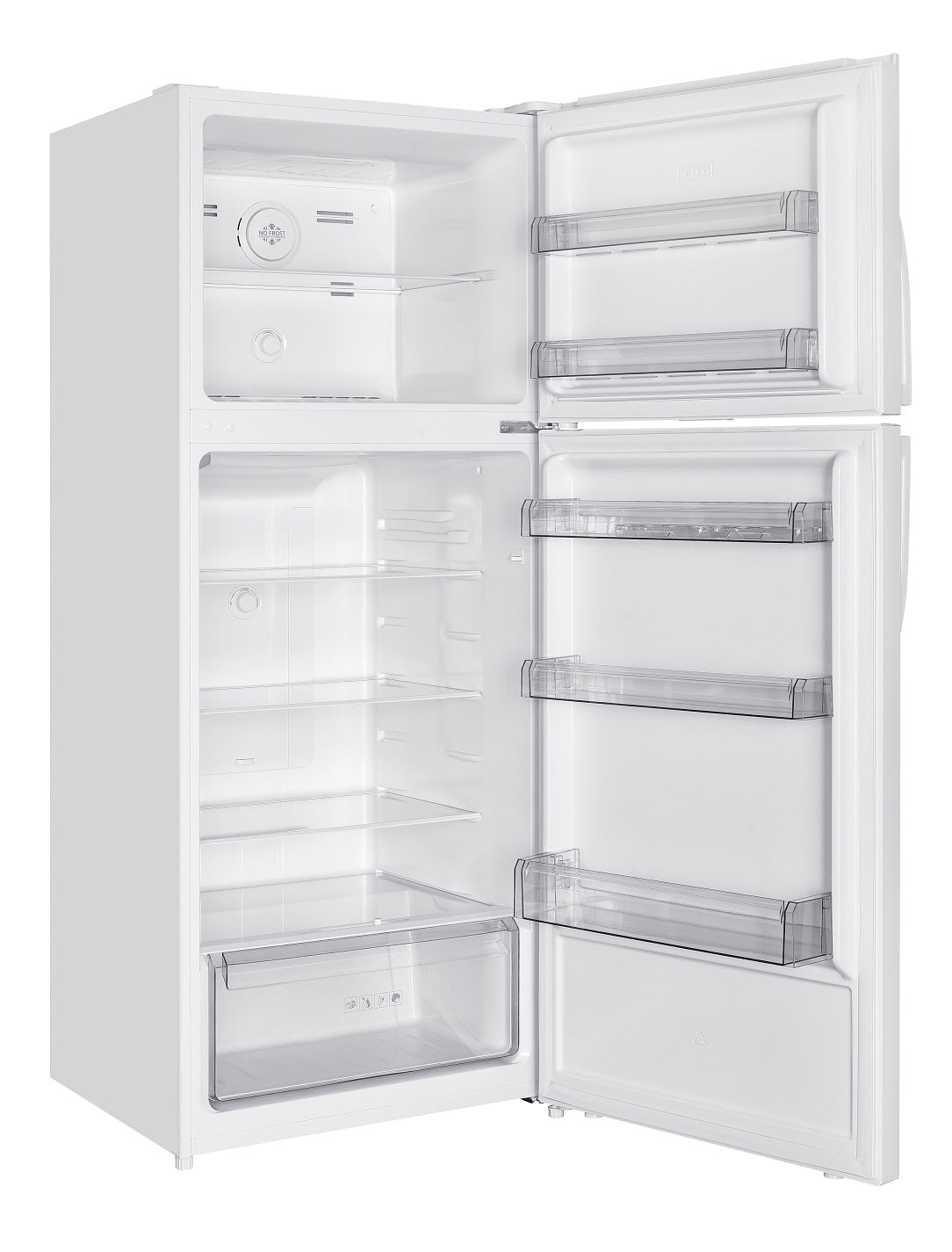 Queen Chef Top Freezer No Frost Refrigerator 486L – White, A++, Inverter, FC2-54W