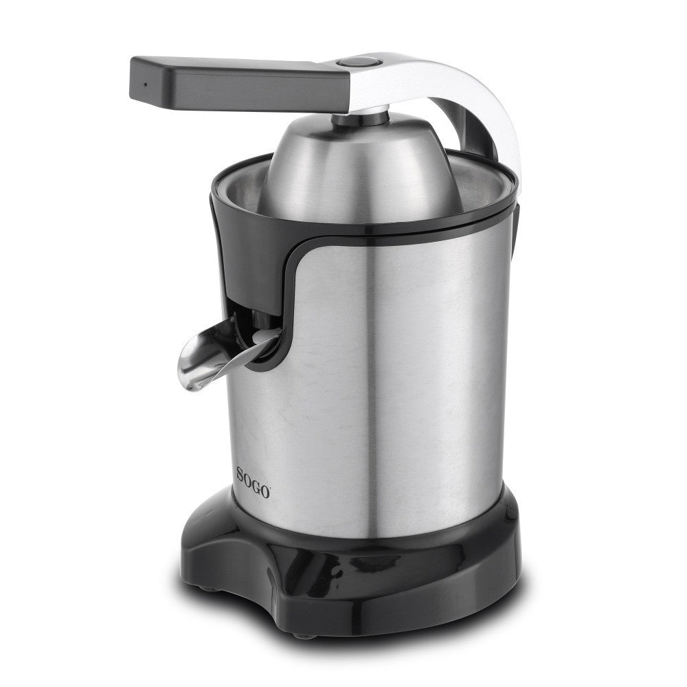 SOGO Electric Citrus Juicer – 600W, 550ml, Stainless Steel, 2 Cones, Auto On/Off – EXP-SS-5195