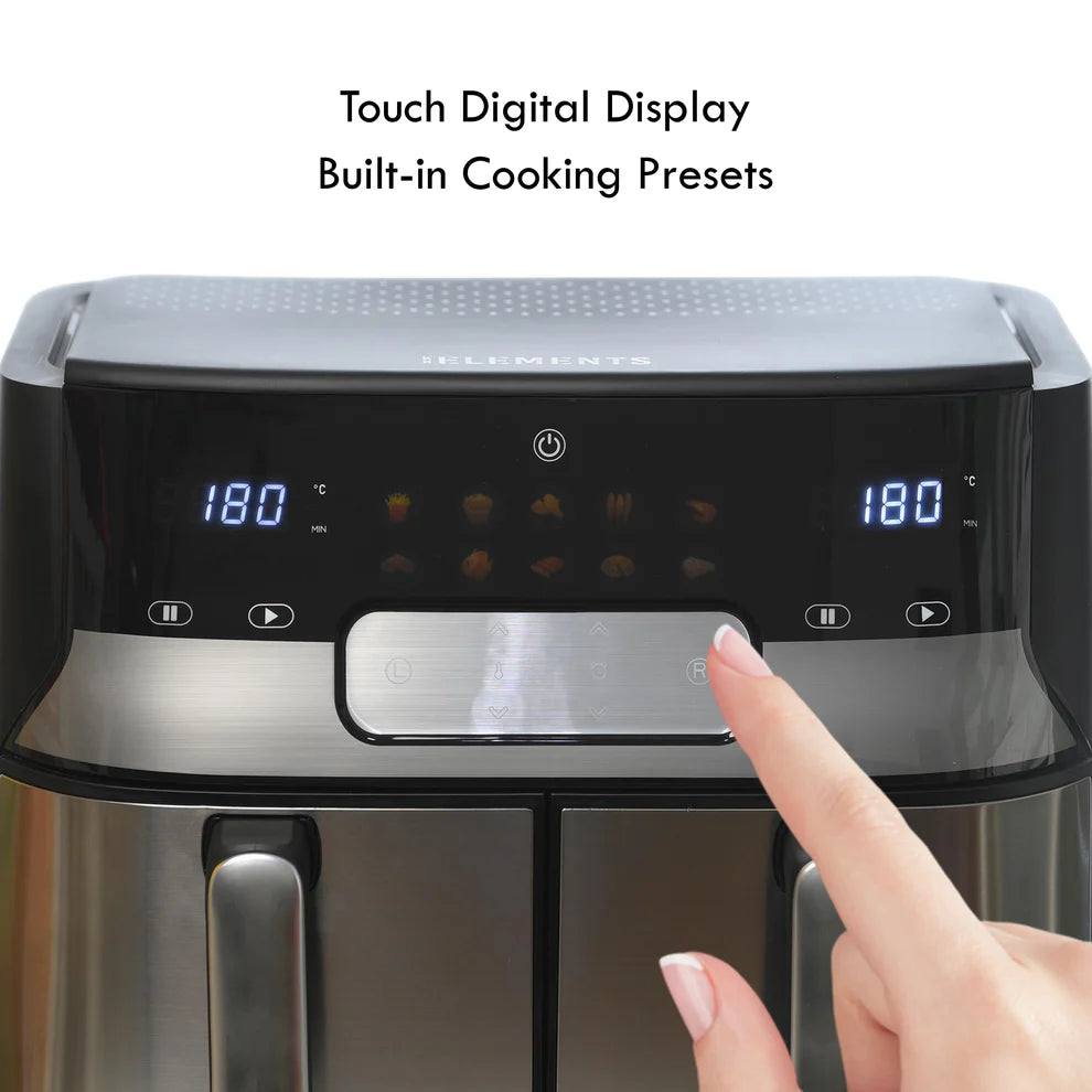 KB ELEMENTS 9.0L Digital Double Air Fryer 1700W – Dual Basket Smart Cooking (ELK90FD2)