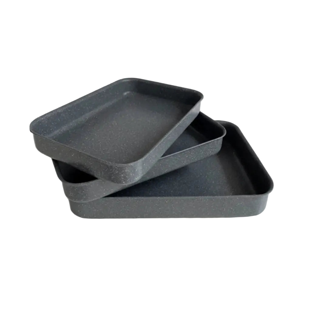 Mirage Grey Granite Coated Baking Pan Set 3 Pcs | M-BP3541