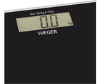 HAEGER Dark Electronic Bathroom Scale – 180kg, Strain Gauge, LCD | BS-DIG.010A