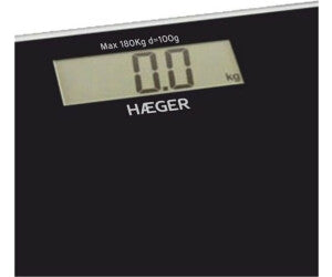 HAEGER Dark Electronic Bathroom Scale – 180kg, Strain Gauge, LCD | BS-DIG.010A