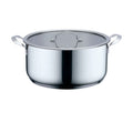 HAEGER Cooking Pot Stainless Steel Multi Sizes 32, 28, 24, 20, 18, 16 cm | Glass Lid | All Hobs