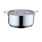 HAEGER Cooking Pot Stainless Steel Multi Sizes 32, 28, 24, 20, 18, 16 cm | Glass Lid | All Hobs