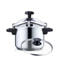 Haeger Pressure Cooker Inox Plus 10L Stainless Steel  | Triple Safety | Induction | Glass Lid