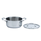 HAEGER Cooking Pot Stainless Steel Multi Sizes 32, 28, 24, 20, 18, 16 cm | Glass Lid | All Hobs