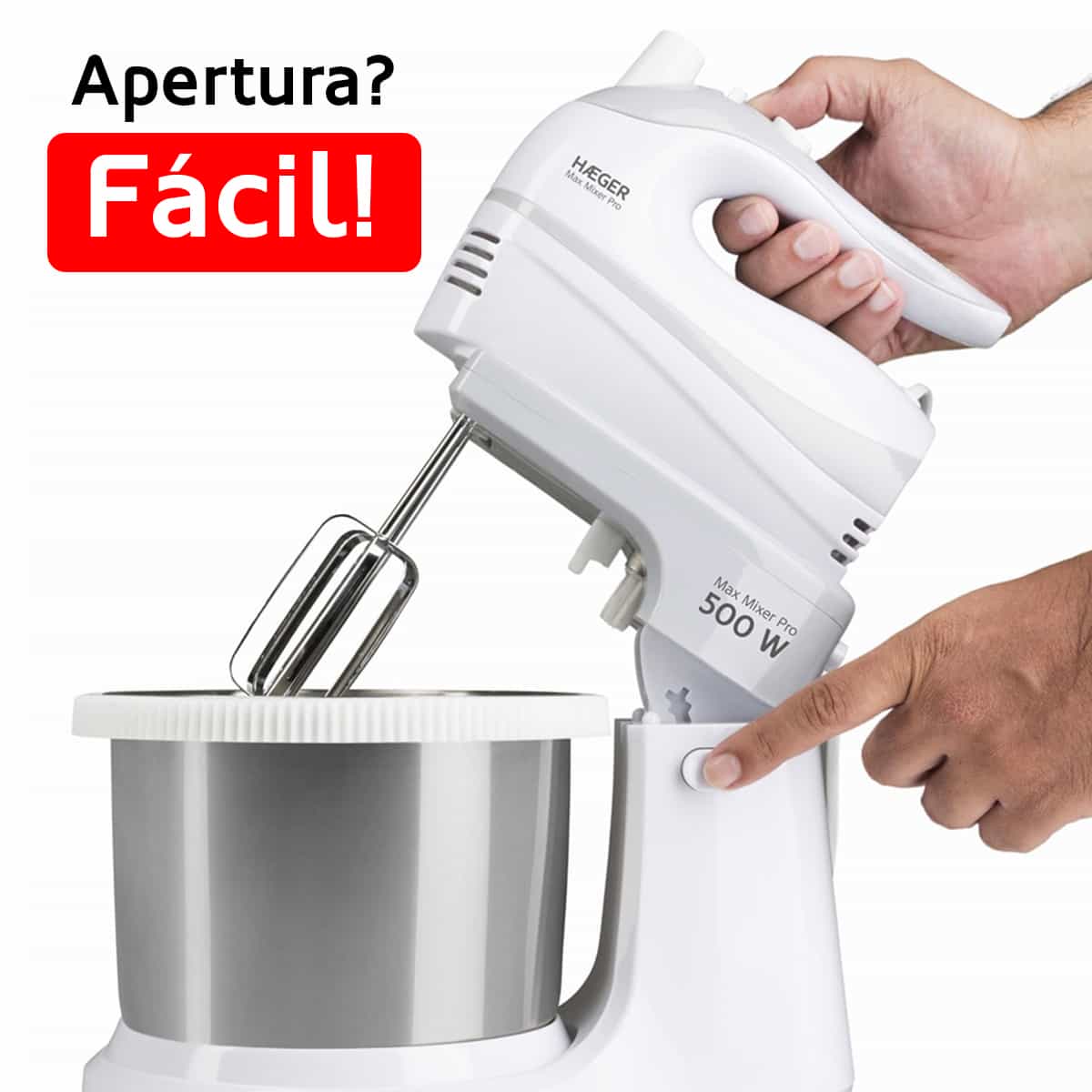 HAEGER Mixer Pro – 500W, 3L Stainless Steel Bowl | BL-5BW.009A