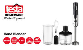 Hand Blender 4-in-1 Set - 800W, Beaker, Chopper, Whisk