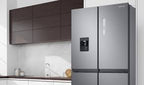Samsung 4-Door Refrigerator 466L – Twin Cooling Plus, Water Dispenser, Silver, RF48A4010M9/LV