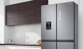 Samsung 4-Door Refrigerator 466L – Twin Cooling Plus, Water Dispenser, Silver, RF48A4010M9/LV