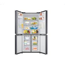 Samsung 4-Door Refrigerator 466L – Twin Cooling Plus, Water Dispenser, Gentle Black Matt, RF48A4010B4/LV