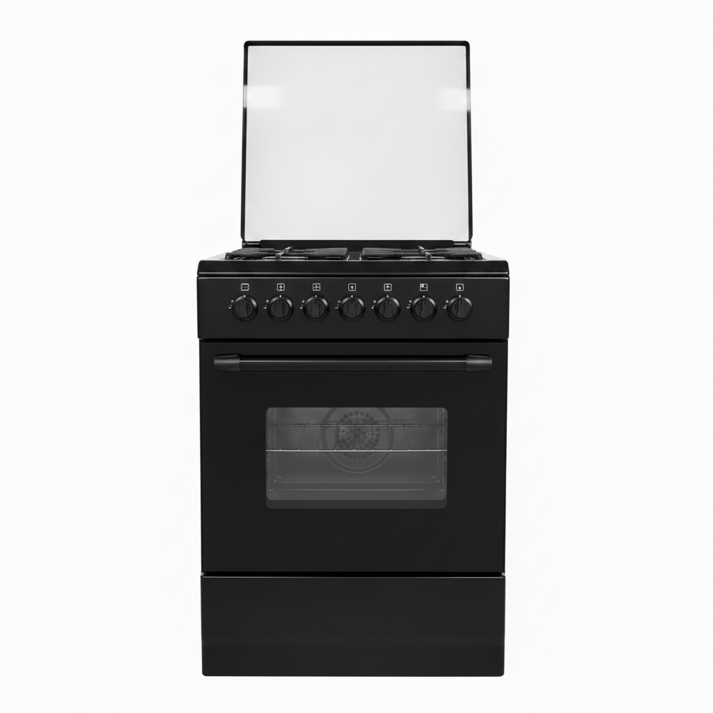 Mirage Freestanding Gas Cooker GE1640 – 4 Burners Sabaf | 60x60cm | Black