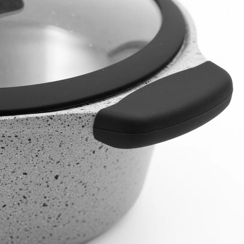 Mirage Grey Granite Coated Cookware Set 6 Pcs | SET 1836