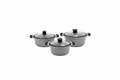 Mirage Grey Granite Coated Casserole Set 3 Pcs | M-C2028