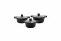 Mirage Black Granite Coated Casserole Set 3 Pcs | M-C2028