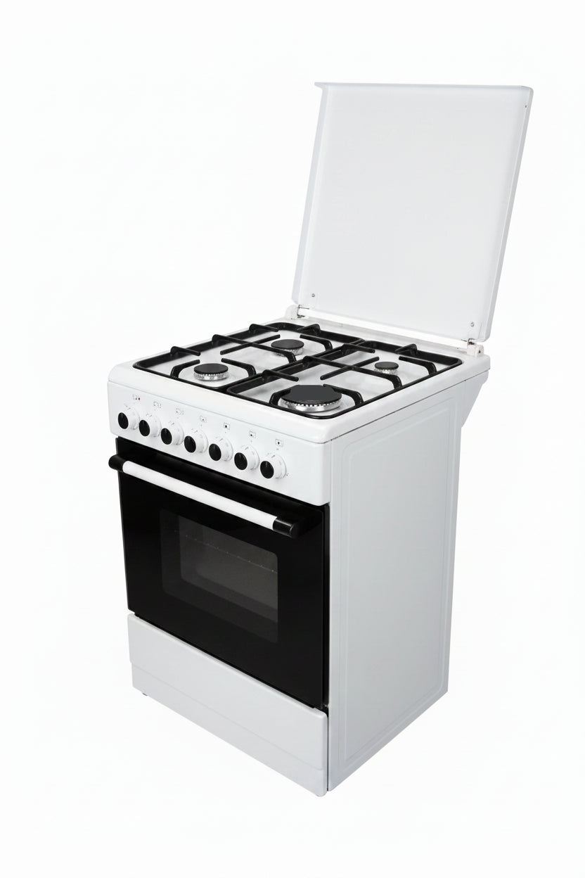 Mirage Freestanding Gas Cooker – 4 Burners Sabaf | 60x60cm | White, GE1640
