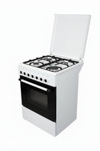 Mirage Freestanding Gas Cooker – 4 Burners Sabaf | 60x60cm | White, GE1640
