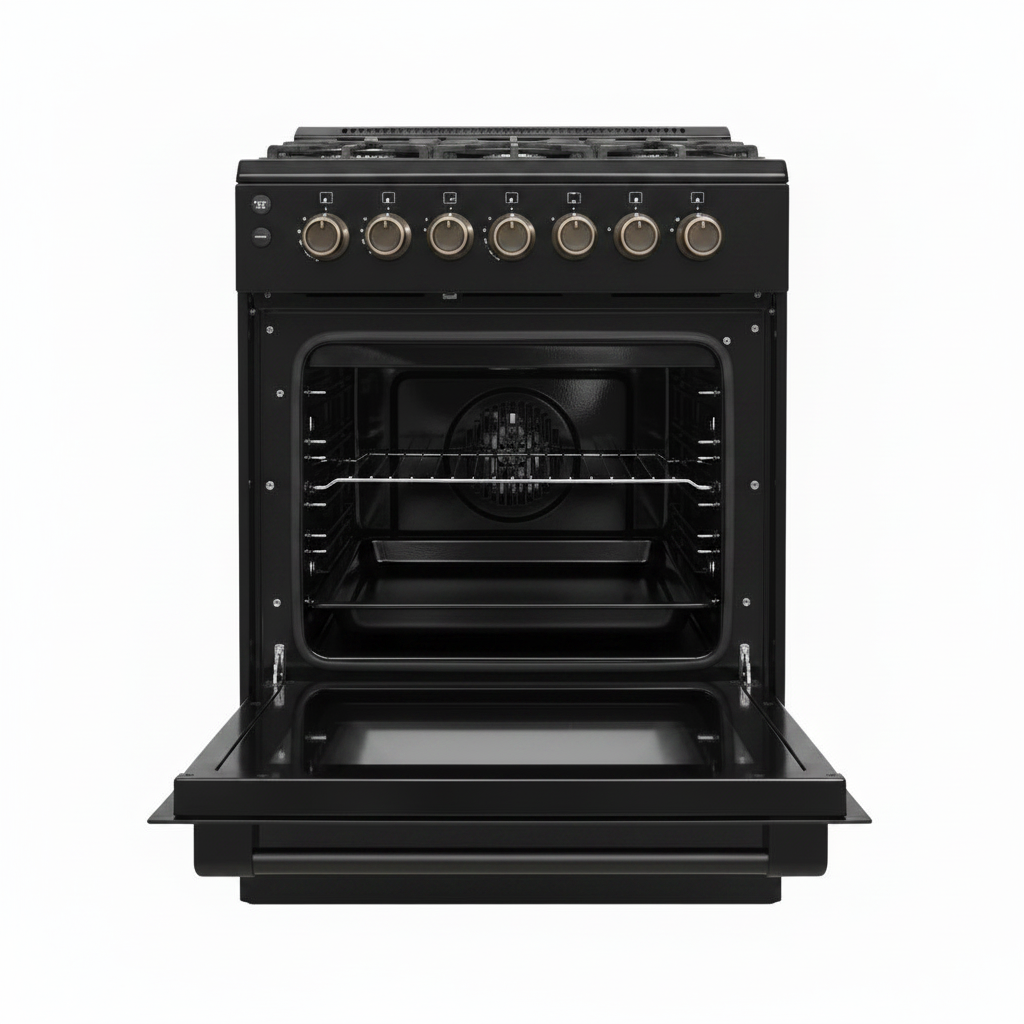 Mirage Freestanding Gas Cooker GE6060 – 4 Burners Sabaf | 60x60cm | Black