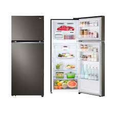 ثلاجة إل جي بفريزر علوي، سعة 315 لترًا، بتقنية العاكس، موديل GN-B312PXGB، لون أسود فولاذي 