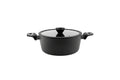 Sogo High Casserole With Glass Lid | Forged Aluminum Gold Series 24cm | SS-23170