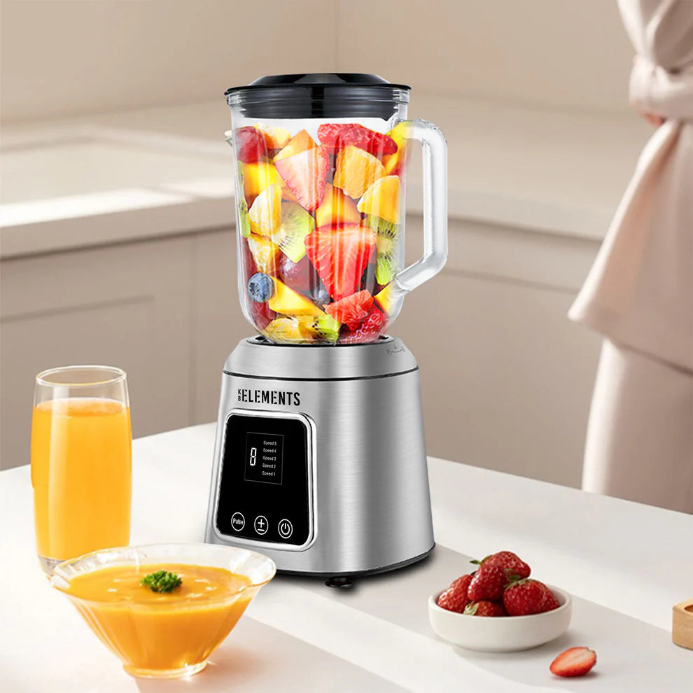 KB ELEMENTS 2-in-1 Electric Blender "Blendora" – Glass & Stainless Steel, 600W (ELK303G)