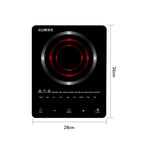 KB ELEMENTS Infrared Cooker 2000W – Touch Sensor, Black Crystal Glass (ELK109RP)