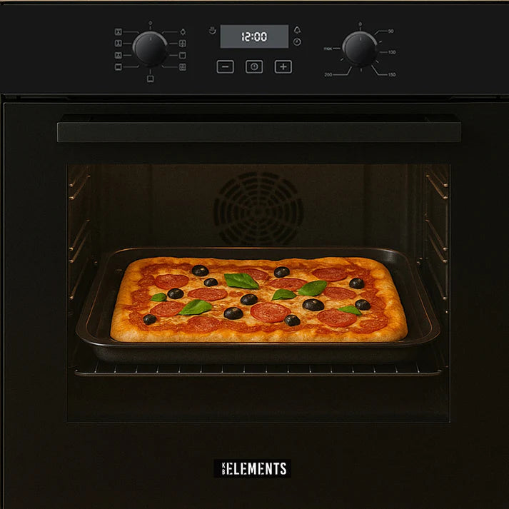 KB ELEMENTS Built-In Gas Oven 90cm – 135L Capacity, Convection & Rotisserie (ELK90GV1/2)