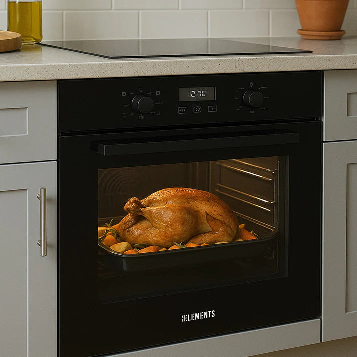 KB ELEMENTS Built-In Gas Oven 90cm – 135L Capacity, Convection & Rotisserie (ELK90GV1/2)