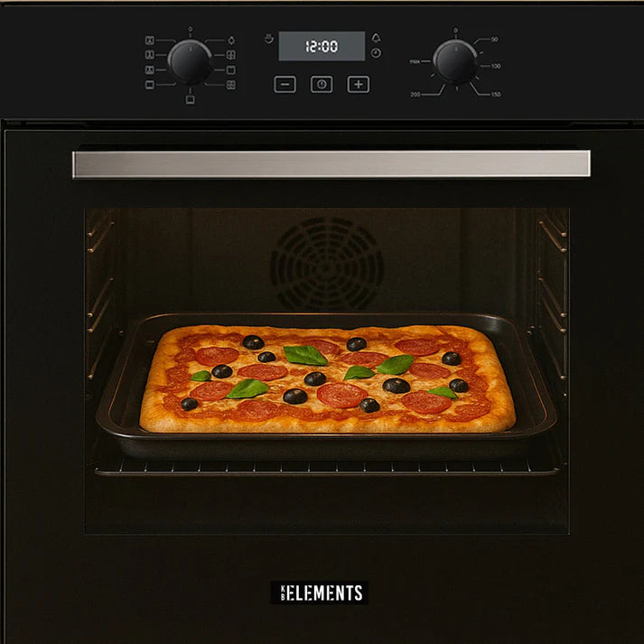 KB ELEMENTS Built-In Gas Oven 90cm – 135L Capacity, Convection & Rotisserie (ELK90GV1/2)
