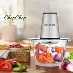 KB ELEMENTS Electric Chopper "ChopChop" – 2L Glass Bowl, 300W Stainless Steel Motor (ELK306FC)