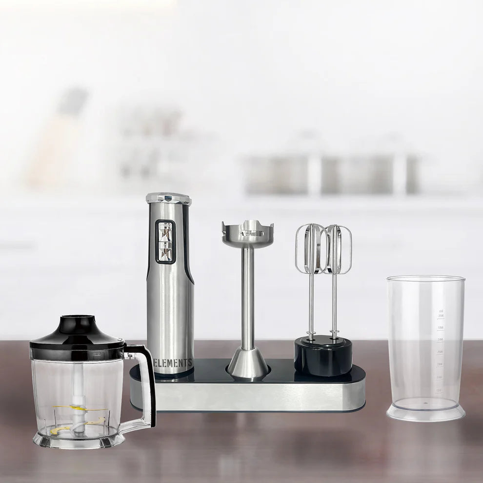 KB ELEMENTS Multifunction Hand Blender "Blendiva" – 800W Stainless Steel, 8 Speeds & Turbo (ELK307HB)
