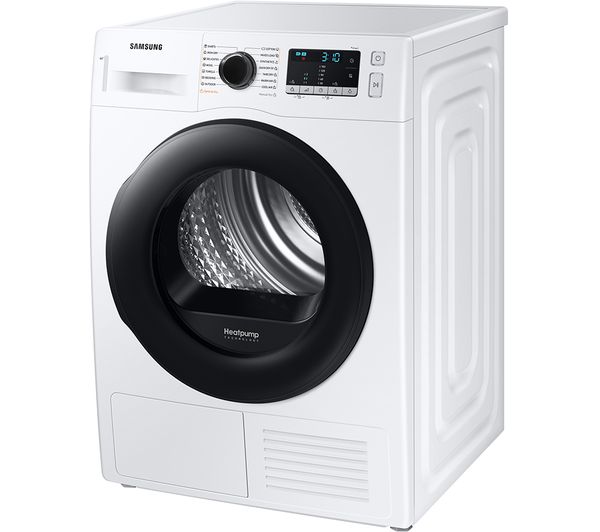 Samsung Dryer Heat Pump Condenser Tumble 9 KG  Series 5 White – A++ Energy, SensorDry, Diamond Drum | DV90TA040AE