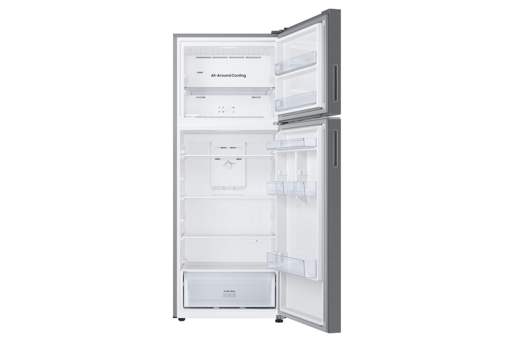 ثلاجة سامسونج بفريزر علوي، سعة 463 لترًا، موديل RT47CG6002S9IQ، فضية اللون