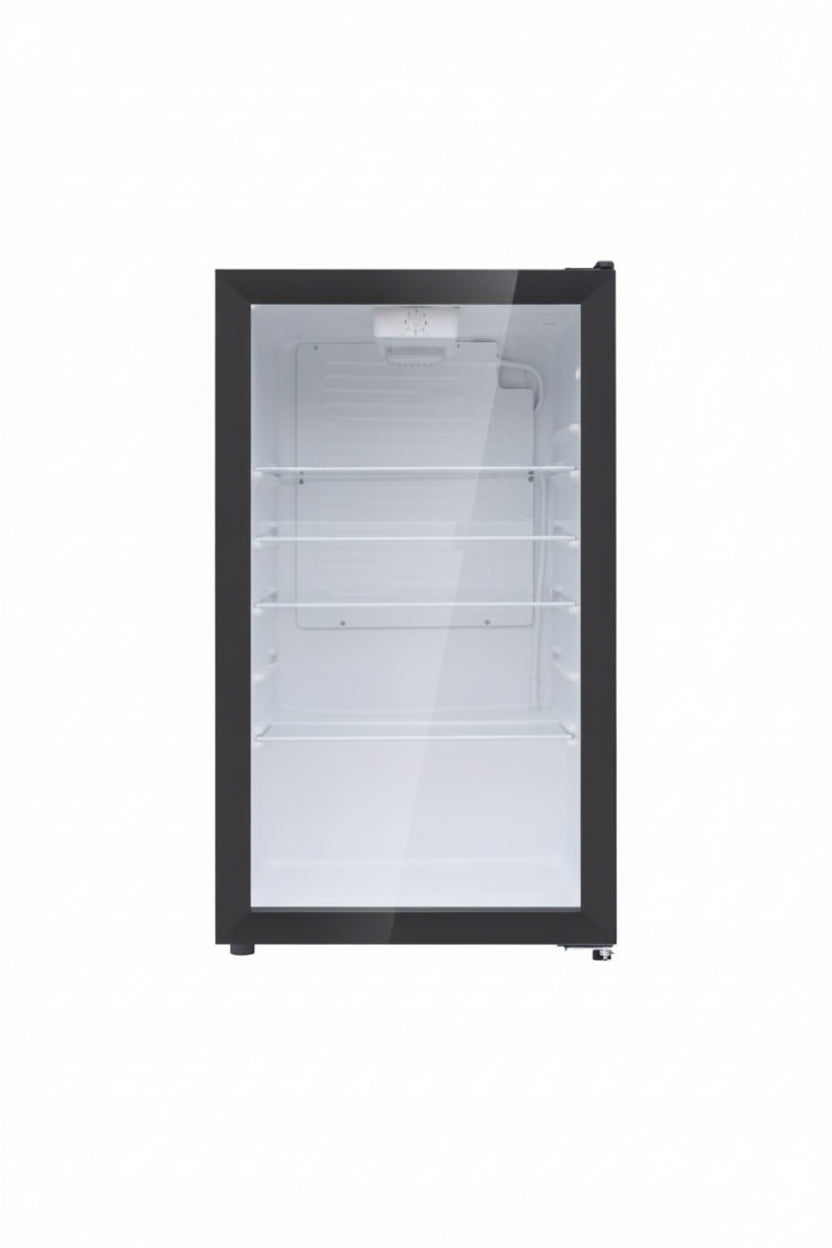 Mirage Fridge Beverage cooler Showcase Glass Door Defrost Fridge Black | MR-SC92