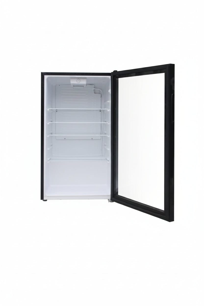 Mirage Fridge Beverage cooler Showcase Glass Door Defrost Fridge Black | MR-SC92