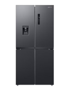 Samsung 4-Door Refrigerator 466L – Twin Cooling Plus, Water Dispenser, Gentle Black Matt, RF48A4010B4/LV