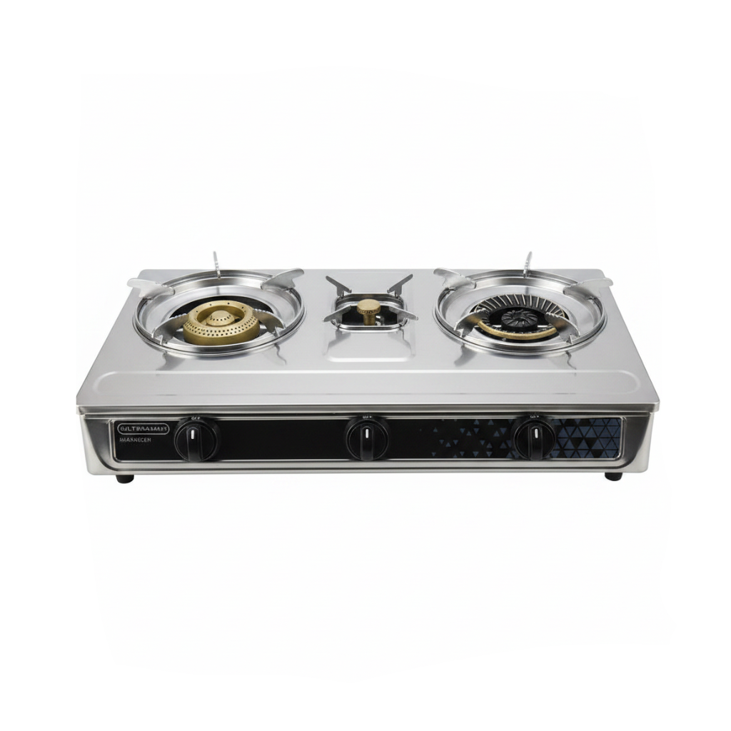 Mirage 3 Burner Stainless Steel Blue Table Top Gas Cooker | MR-GS3078S