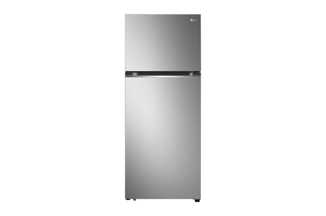 ثلاجة إل جي بفريزر علوي 423 لتر –| LinearCooling™ | Door Cooling+، GLB-582GVLP، فضي