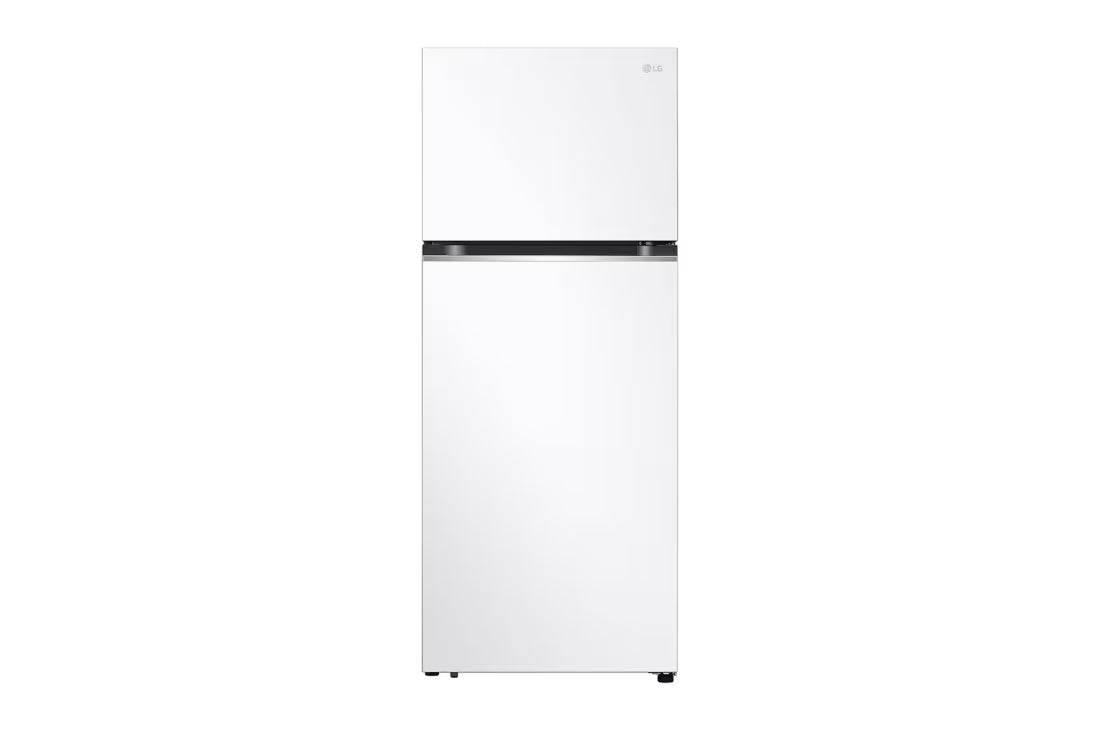 ثلاجة إل جي بفريزر علوي 423 لتر – | LinearCooling™ | Door Cooling+، طراز GLB-582GVWP، أبيض