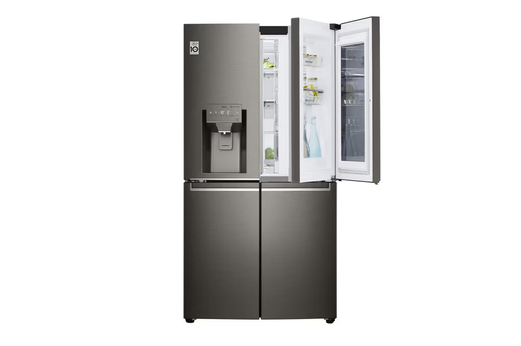 LG Refrigerator 4 Doors, Instaview Knock Knock, 423 Liters, GR-X24FMKBL