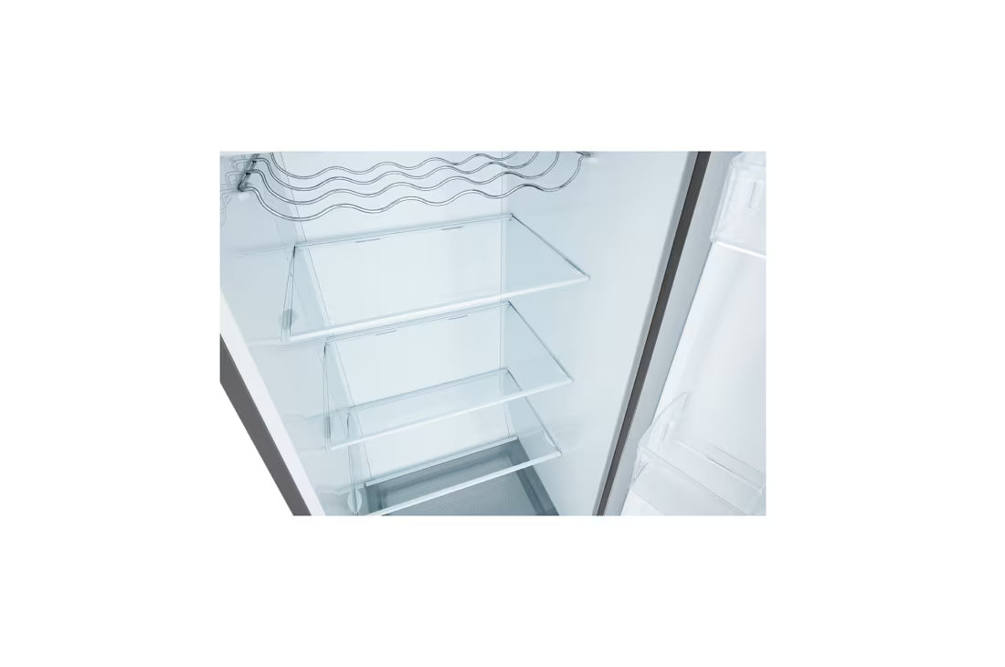ثلاجة إل جي بباب واحد 384 لتر – | تبريد خطي (LinearCooling™) | ثينكيو واي فاي، GC-F511ELDM، فضي
