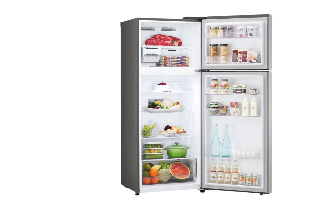 ثلاجة إل جي بفريزر علوي 423 لتر – | LinearCooling™ | Door Cooling+، طراز GLB-582GVWP، أبيض