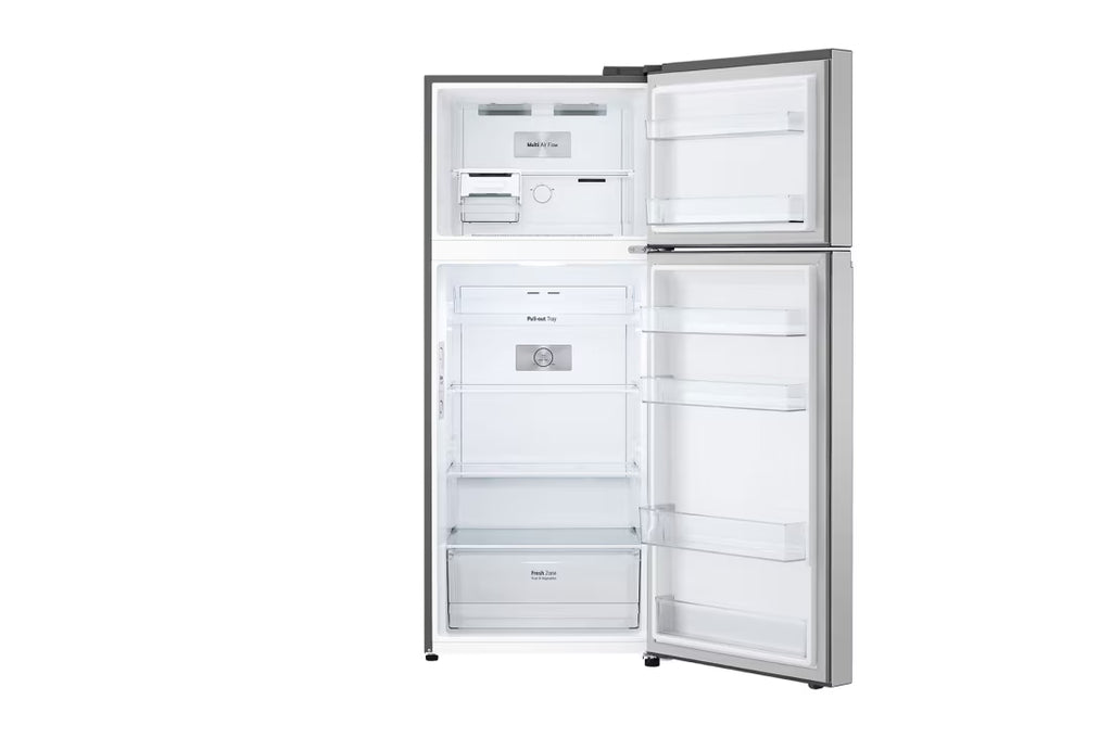 ثلاجة إل جي بفريزر علوي 423 لتر – | LinearCooling™ | Door Cooling+، طراز GLB-582GVWP، أبيض